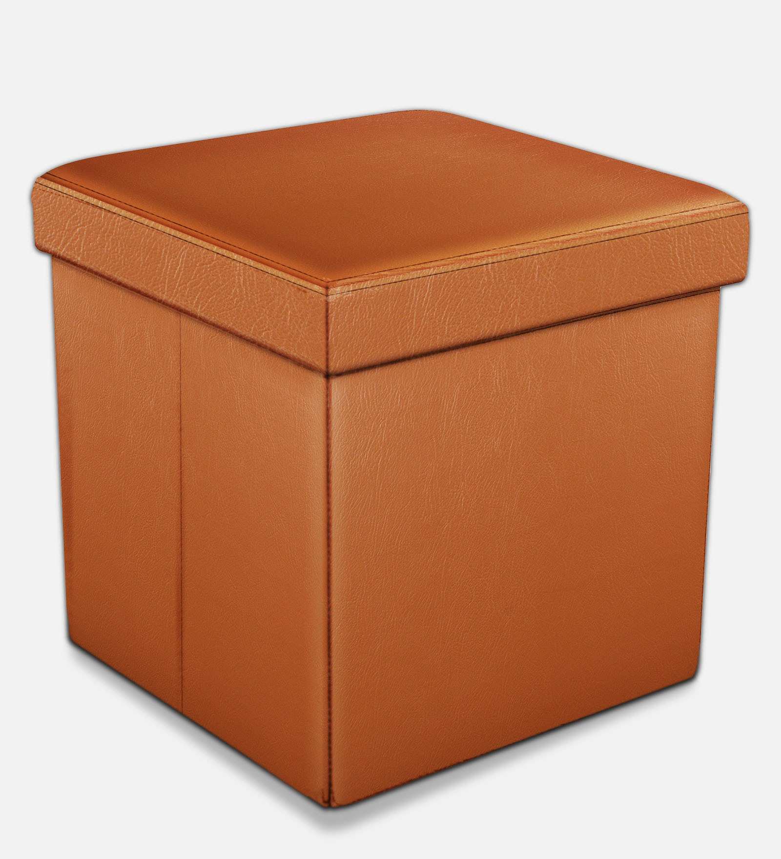 Foldable Ottoman with Storage in Camel Brown Colour Foldable Ottoman with Storage in Camel Brown Colour