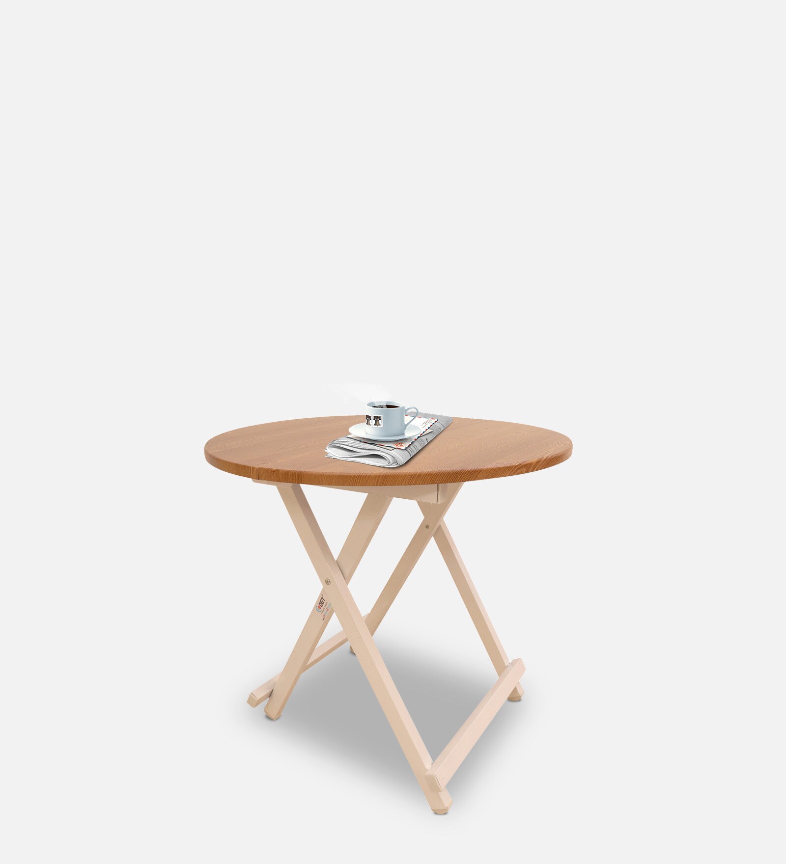 Buy Foldable Round Coffee Table In Brown Colour By Online E Trade ...
