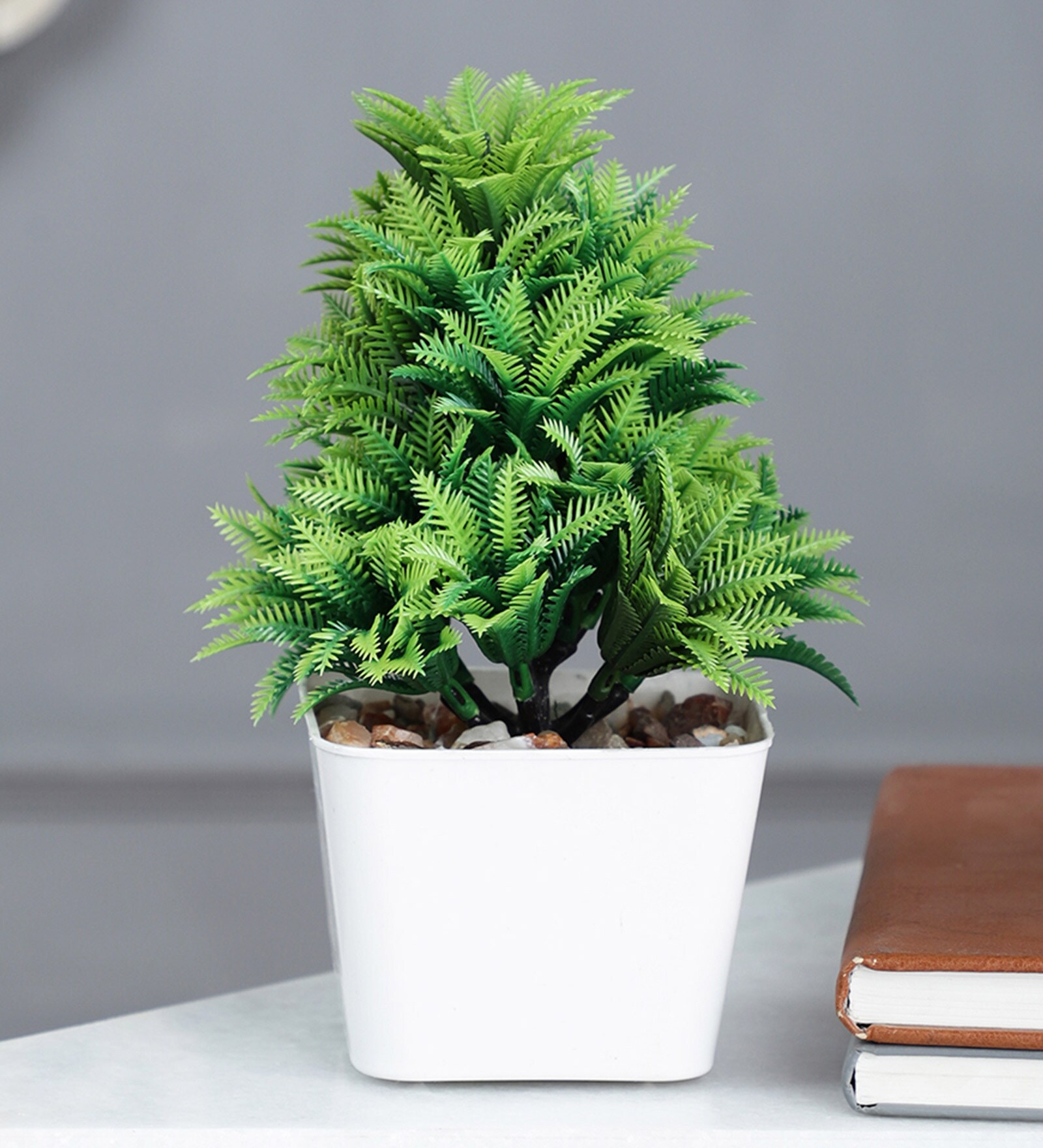 Plastic Lucy Green Mini Bonsai Artificial Plant