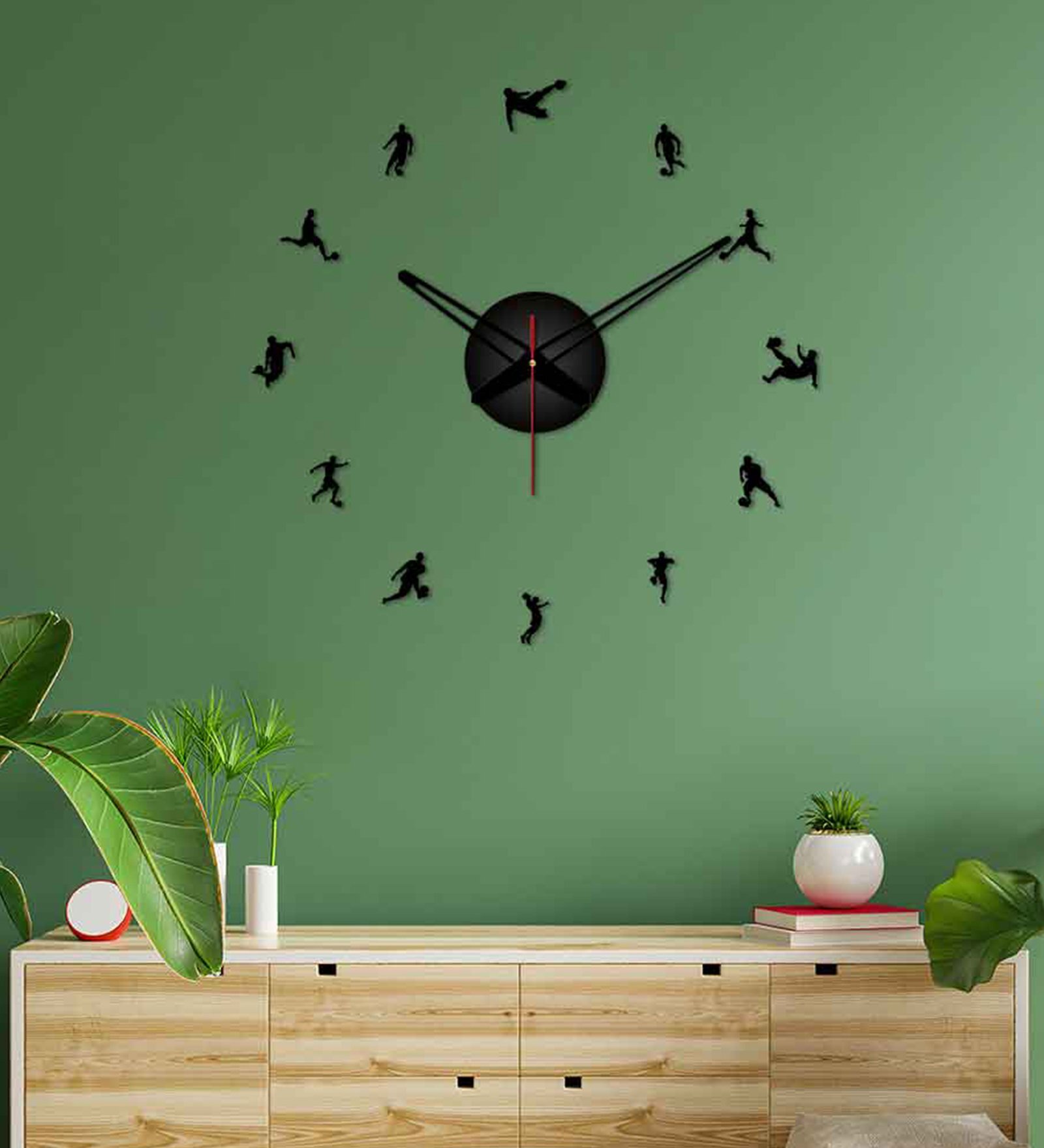 3D Infinity Black Plastic Wall Clock