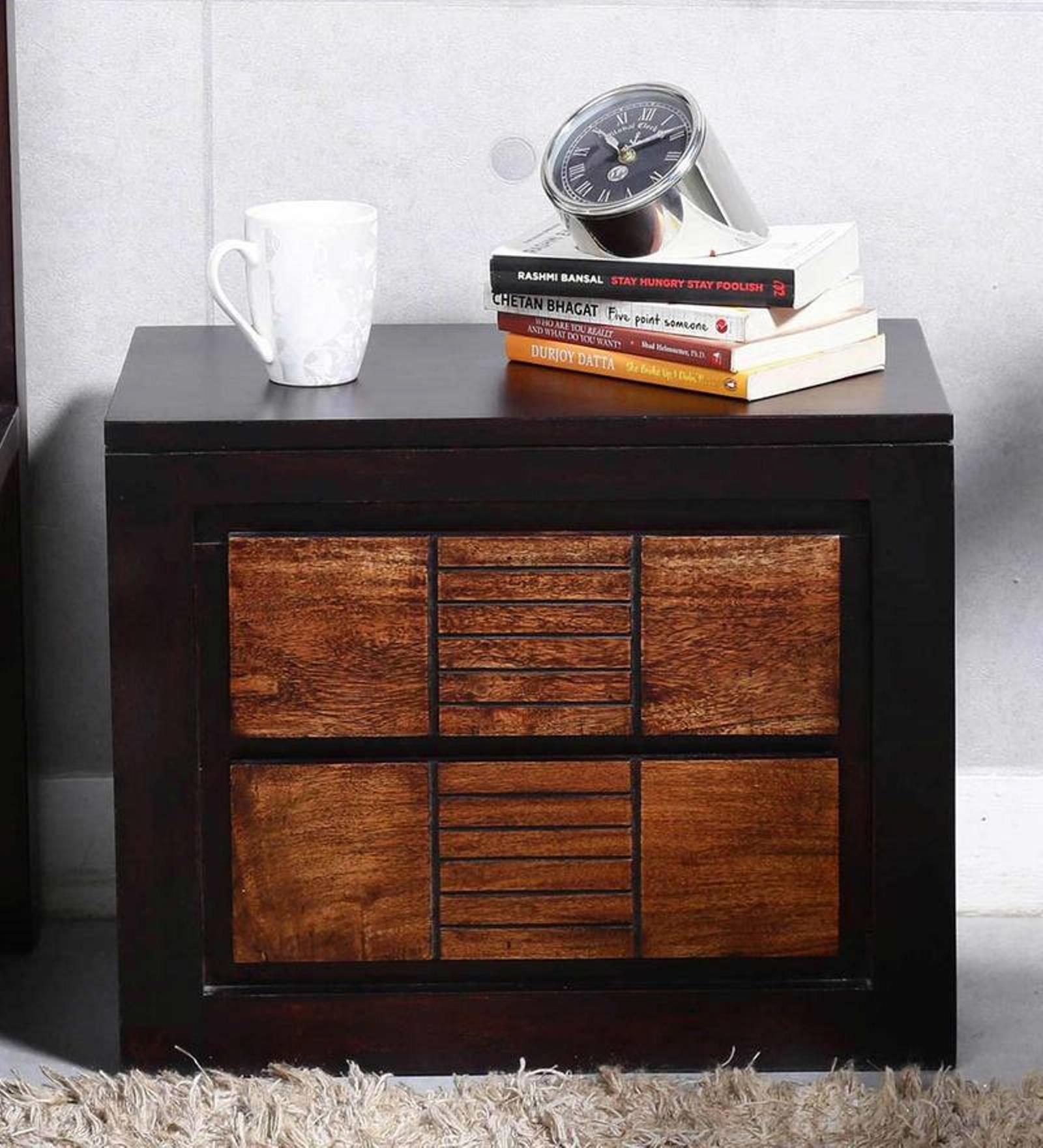 Buy Forks Bed Side Table in Dual Tone Finish on Rent Online Bedside Tables Furniture On Rent