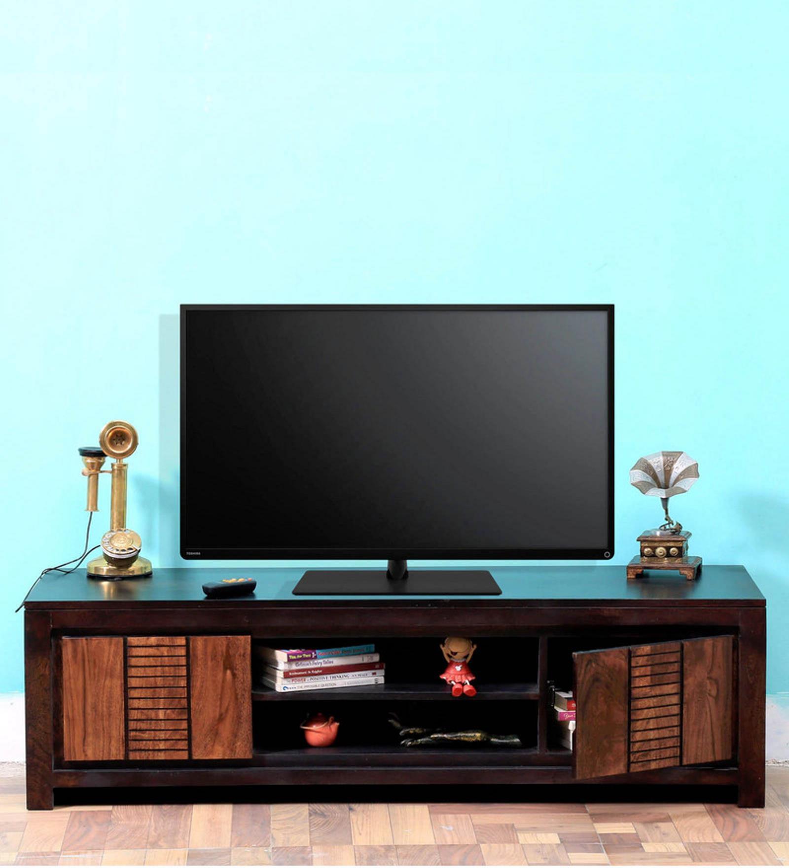 Buy Forks Entertainment Unit in Dual Tone Finish on Rent Online Display & Entertainment Units
