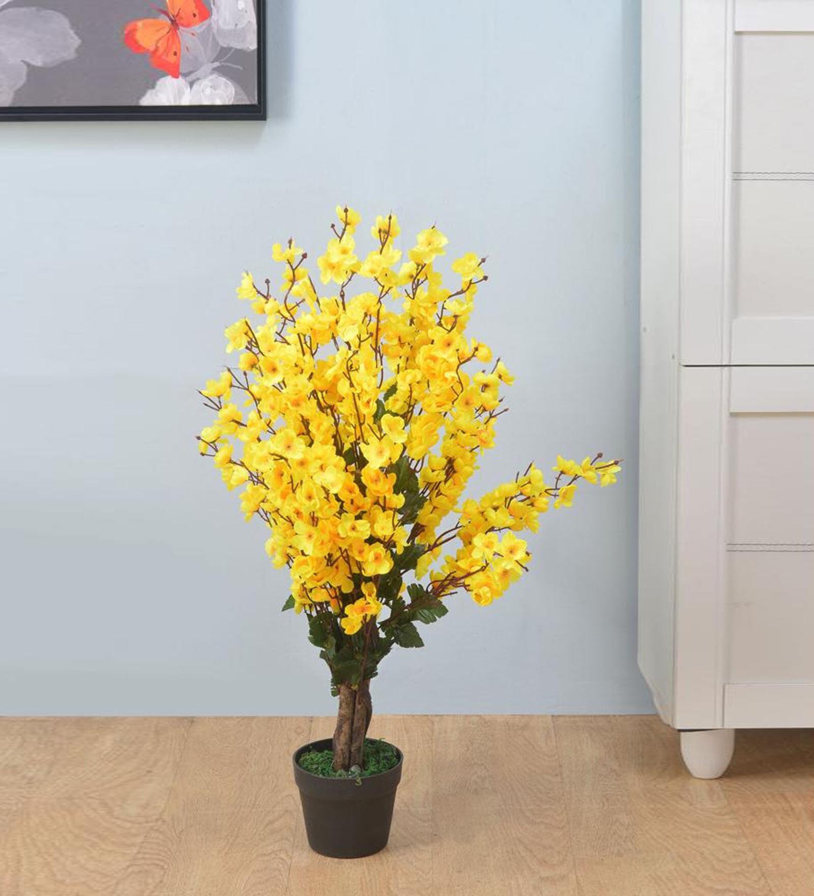 Buy Forsythia Yellow Polypropylene Artificial Tree at 11 OFF by home
