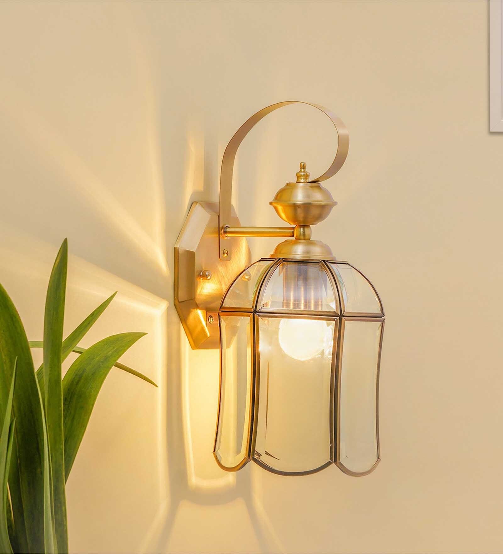 Buy Fort Brass Metal Wall Light by Kapoor LampShades at 32 OFF by