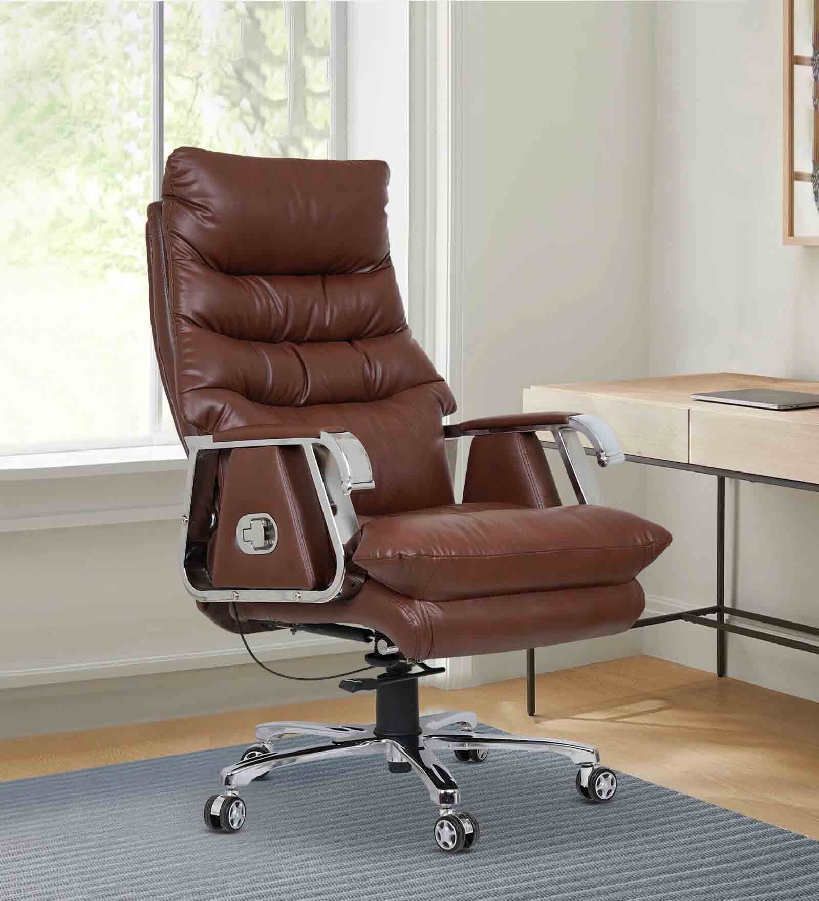 Fortuna Leatherette Executive Chair In Brown Colour Fortuna Leatherette Executive Chair In Brown Colour
