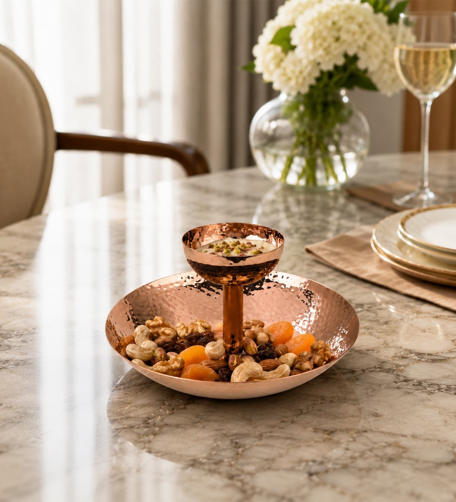 Rose Gold Fountain Chip Dip