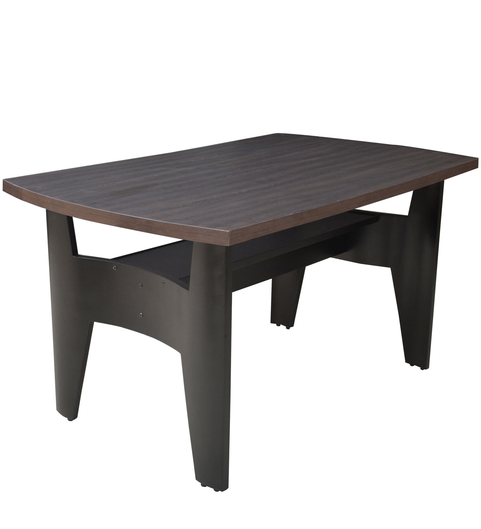 Buy Four Seater Dining Table with Plywood Top in Wenge Colour by