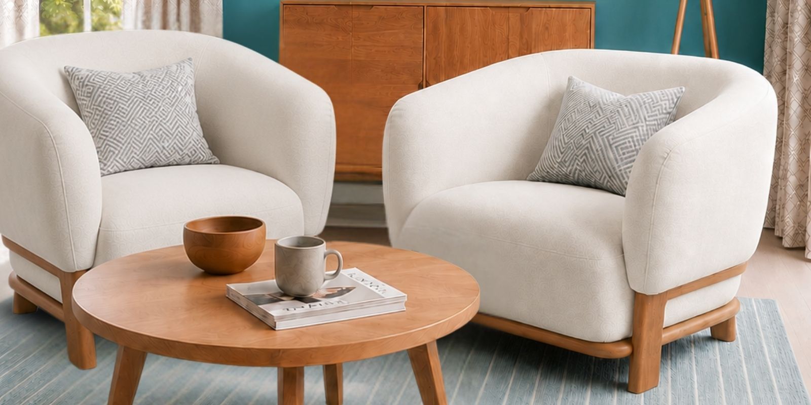 Forum Beige Suede Upholstery 1+1 Seater Sofa Set Forum Beige Suede Upholstery 1+1 Seater Sofa Set