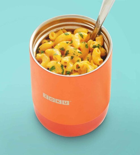 Foodsy Orange 296ml Stainless Steel Lunch Container With Lid