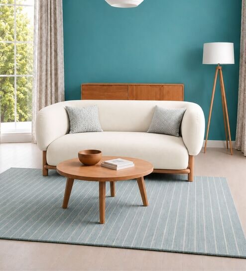 Forum  Beige Suede Upholstery 2 Seater Sofa Set