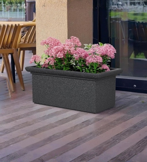 Grey German Polymer Rectangular Planter Bt 26 Inch-image-40