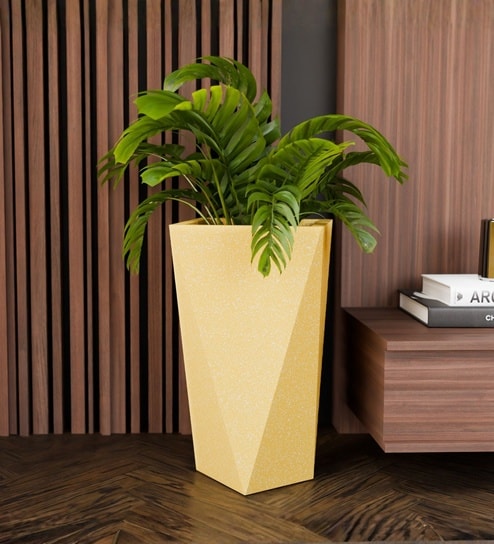yuccabe italia Beige German Polymer Diamond Shape Planter Dmd 24 Inch-picture-21