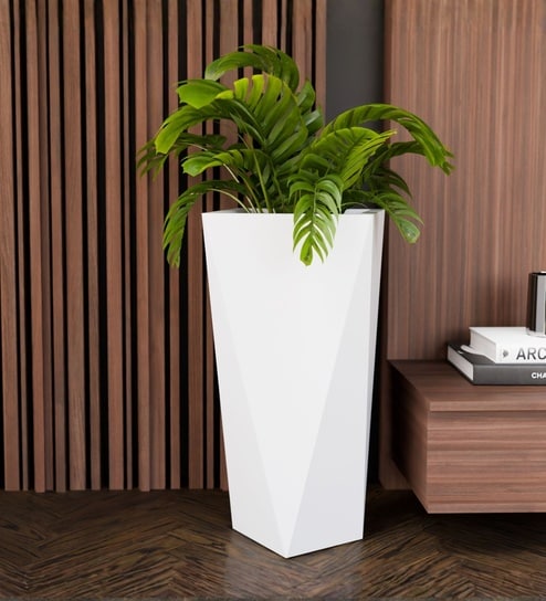yuccabe italia White German Polymer Diamond Shape Planter Dmd 30 Inch-picture-36