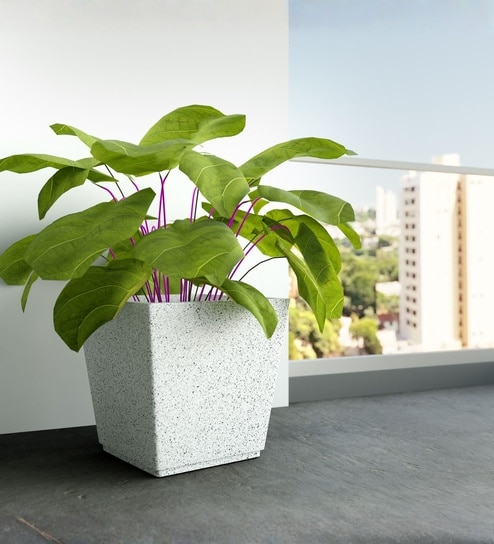Marble White German Polymer Square Planter Gk 20 Inch-image-29