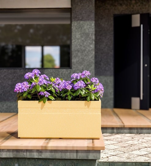 Beige German Polymer Rectangular Planter Gt 24 Inch-image-5