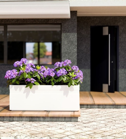 yuccabe italia White German Polymer Rectangular Planter Gt 36 Inch-picture-19