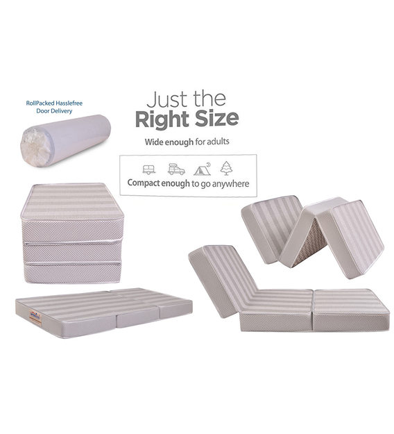 Buy Travelite Tri Fold 4 Inches Single Size 72x36 Foldable Mattress By Springtek Online 6310