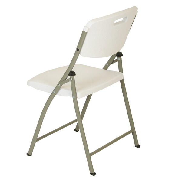 Buy Folding Chair in White Colour By Ventura Online Metal Folding