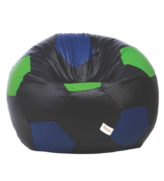 Buy FootBall XXXL Bean Bag with Beans in Multi Colour by Sattva Online