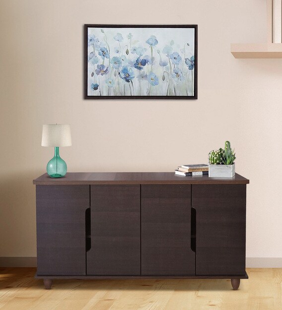 Buy Multipurpose 4 Door Storage Cabinet In Wenge Finish By Eros Online Modern Sideboards Sideboards Furniture Pepperfry Product