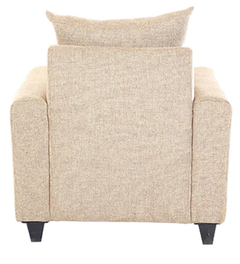 Buy Foshan One seater Sofa in Beige Colour by Looking Good Furniture