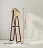 Focal Wooden Floor Lamp with Wooden Shade & Brown Base