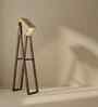 Focal Wooden Floor Lamp with Wooden Shade & Brown Base