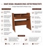 Focuspro Brown Colour Hutch Desk With Storage In Walnut Finish Focuspro Brown Colour Hutch Desk With Storage In Walnut Finish