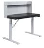 Fold Flexi Height Adjustable Writing Table in White & Slate Grey Colour