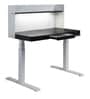 Fold Flexi Height Adjustable Writing Table in White & Slate Grey Colour