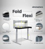 Fold Flexi Height Adjustable Writing Table in White & Slate Grey Colour
