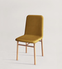 Fold Solid Wood Dining Chair in Mustard Colour