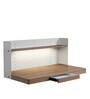 Fold Wall Mounted Writing Table in White & Oakwood Finish