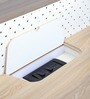Fold Wall Mounted Writing Table in White & Oakwood Finish