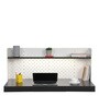 Fold Wall Mounted Writing Table in White & Slate Grey Colour