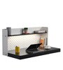 Fold Wall Mounted Writing Table in White & Slate Grey Colour