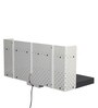 Fold Wall Mounted Writing Table in White & Slate Grey Colour