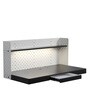 Fold Wall Mounted Writing Table in White & Slate Grey Colour