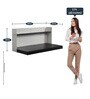 Fold Wall Mounted Writing Table in White & Slate Grey Colour