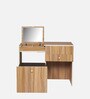 Dresser In Choco Walnut Finish With Seating Stool