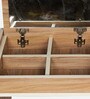 Dresser In Choco Walnut Finish With Seating Stool
