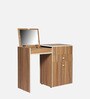 Dresser In Choco Walnut Finish With Seating Stool
