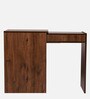 Fold Dressing Cabinet In Classic Walnut Finish With Seating Stool