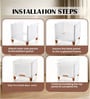 White Foldable Cabinet With Sliding Door Step 1 ( Transparent Door )