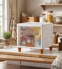 White Foldable Cabinet With Sliding Door Step 1 ( Transparent Door )