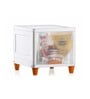 White Foldable Cabinet With Sliding Door Step 1 ( Transparent Door )