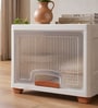 White Foldable Cabinet With Sliding Door Step 1 ( Transparent Door )