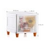 White Foldable Cabinet With Sliding Door Step 1 ( Transparent Door )
