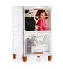 White Foldable Cabinet With Sliding Door Step 2 ( Transparent Door )