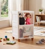 White Foldable Cabinet With Sliding Door Step 2 ( Transparent Door )